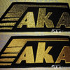 Set of AKA Logos (Golden Metallic + Yellow Threads)